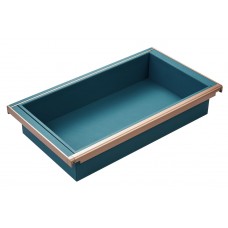 Неглубокая кожаная корзина